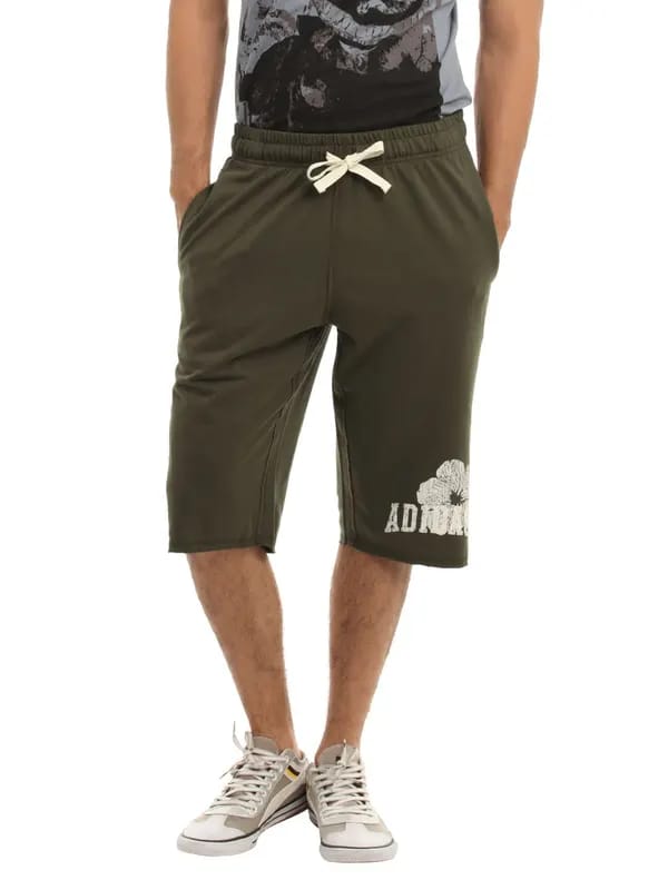 ADIDAS Men Grey Olive Shorts