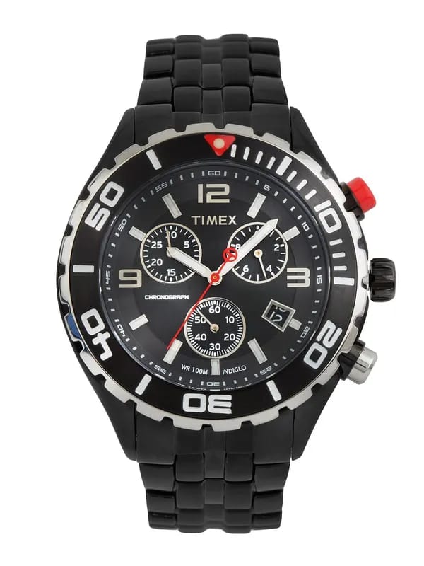 Timex Men Gunmetal Toned Dial Watch