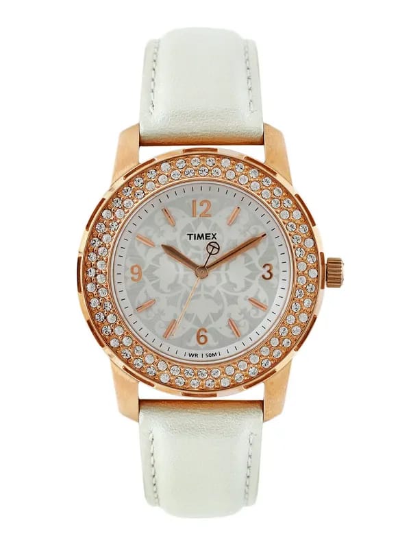 Timex Women Silver Toned Dial Watch