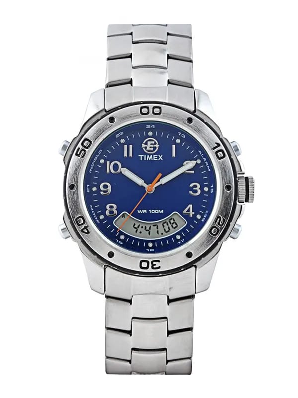 Timex Expedition Men Silver Toned Analogue & Digital Watch