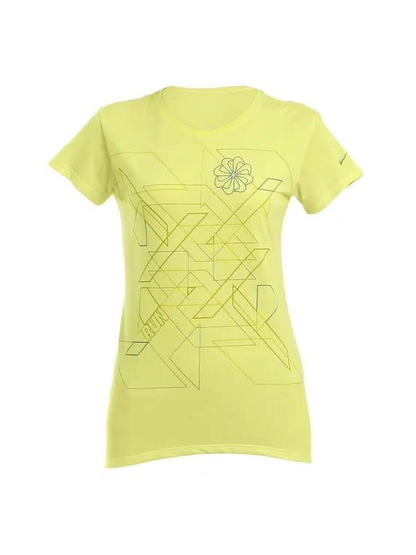 Nike Women Yellow T-shirt