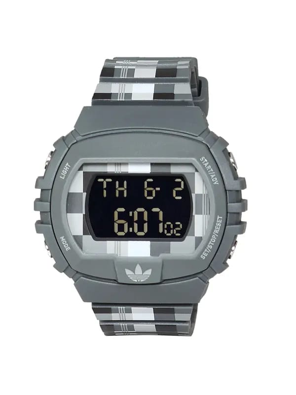 ADIDAS Unisex New York Plaid Digital Grey Watch