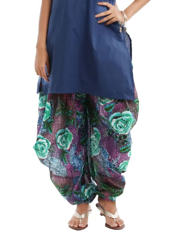 Shree Women Green & Purple Jodhpuri Salwar