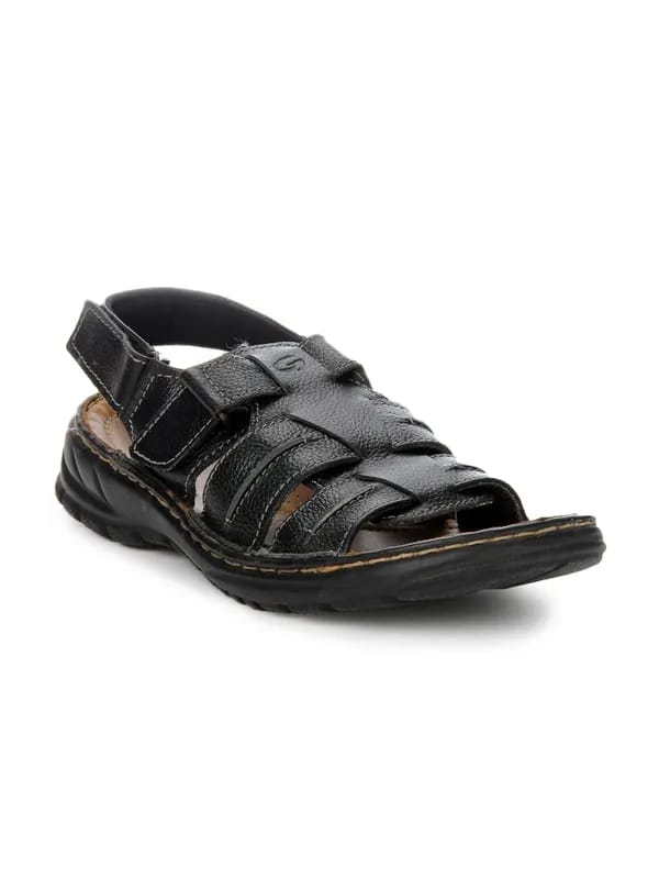 Ganuchi Men Black Sandals