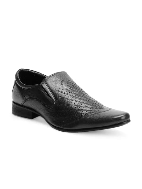 Franco Leone Men Black Formal Shoes