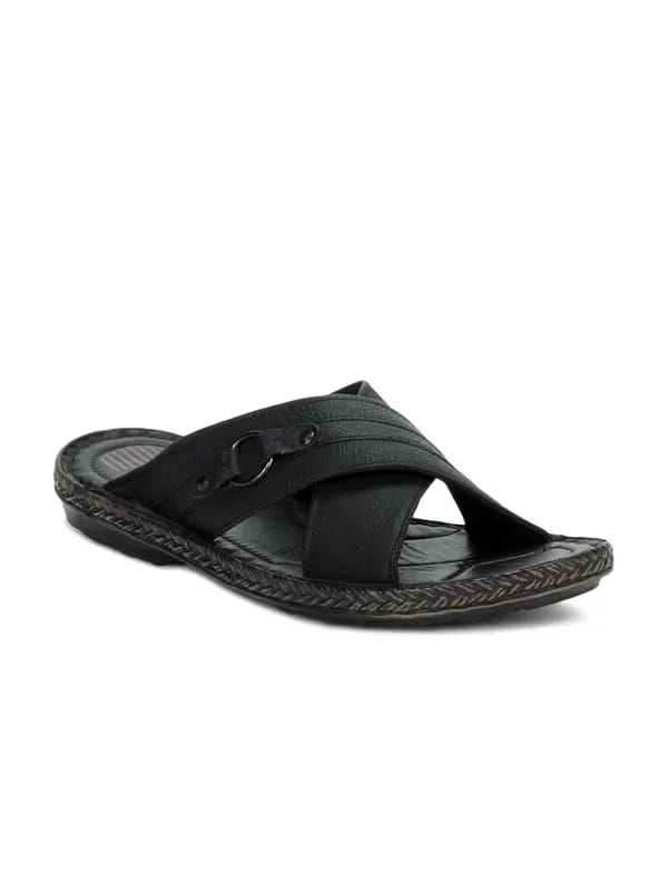 Franco Leone Men Black Sandals