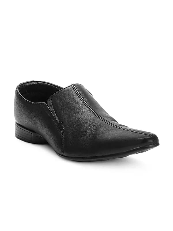 Franco Leone Men Black Formal Shoes