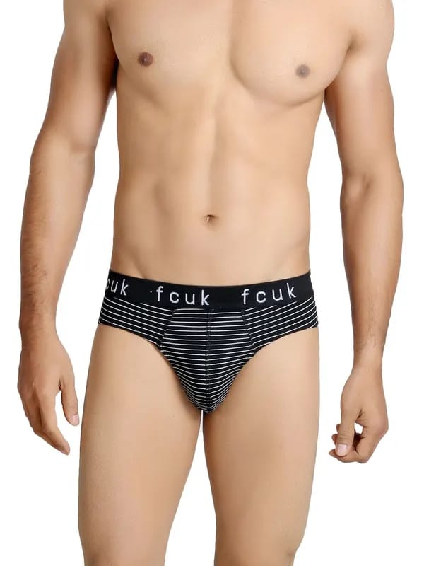 FCUK Underwear Men Black Striped Brief