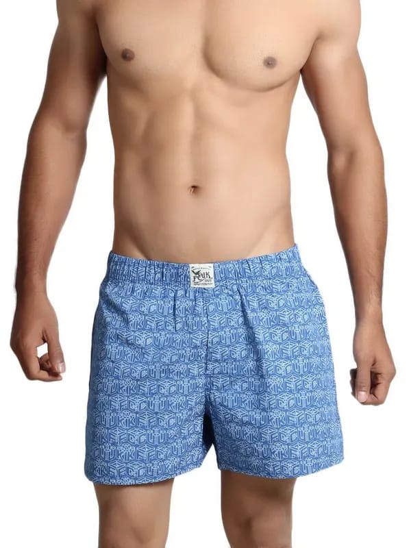 FCUK Underwear Blue Printed Boxers