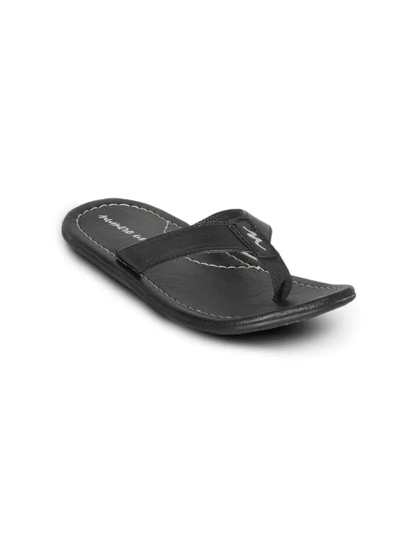 Numero Uno Men's Black Casual Flip Flop