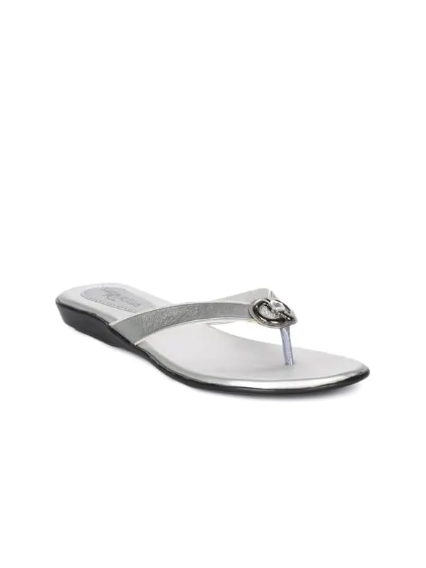 Portia Women Silver Flats