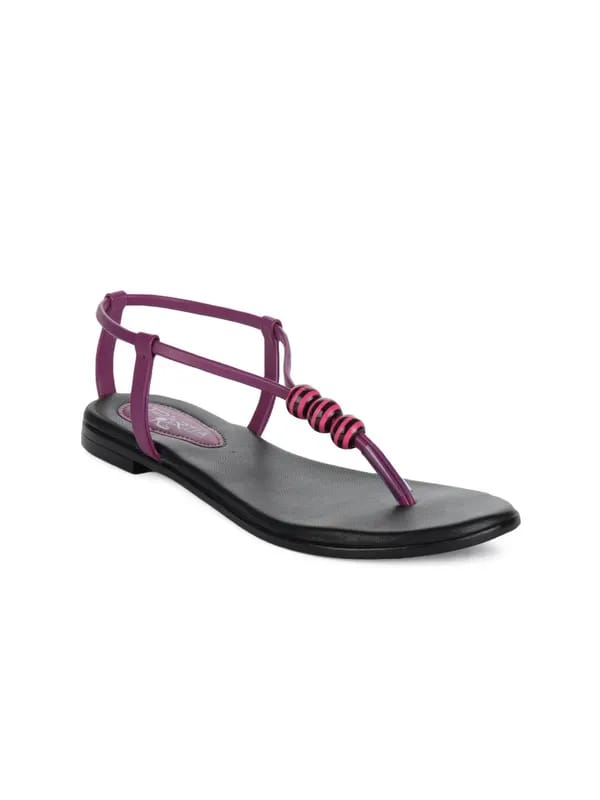 Portia Women Purple & Black Sandals