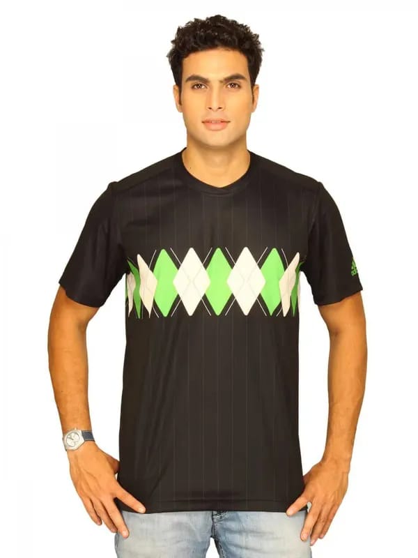 ADIDAS Men Black T-shirt