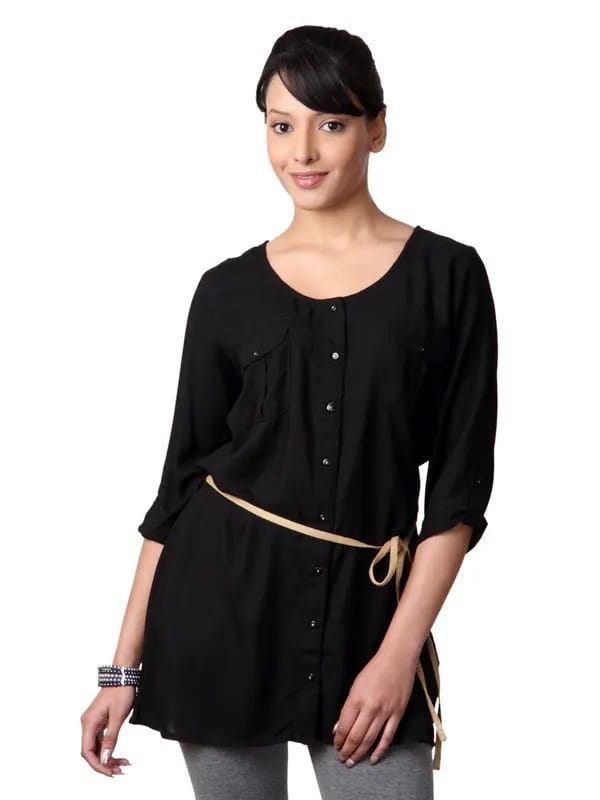 Femella Women Black Tunic