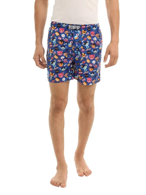Probase Blue Printed Boxers