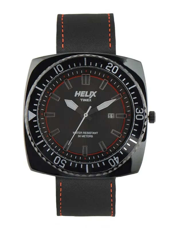 Helix Men Black Dial Watch