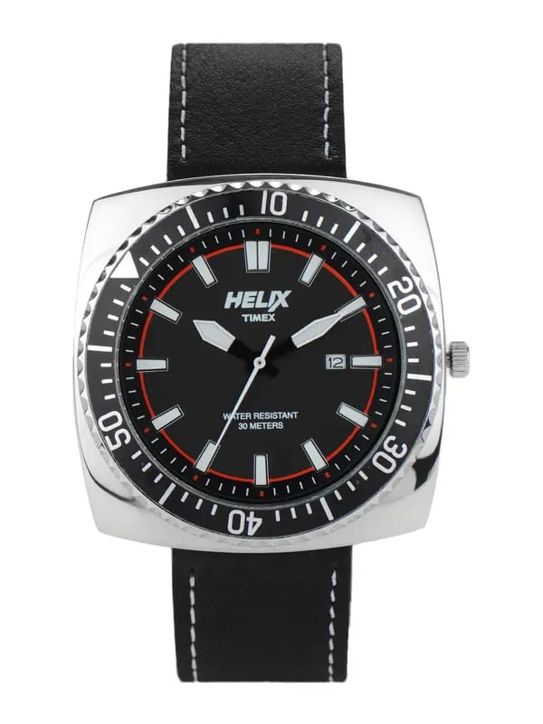 Helix Men Black Dial Watch