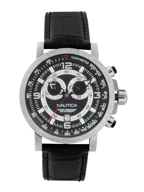 Nautica Men Black Dial Chronograph Watch