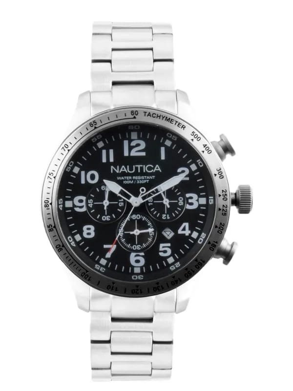 Nautica Men Black Dial Chronograph Watch