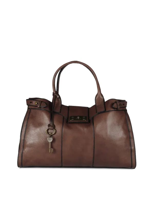 Fossil Women Brown Handbag