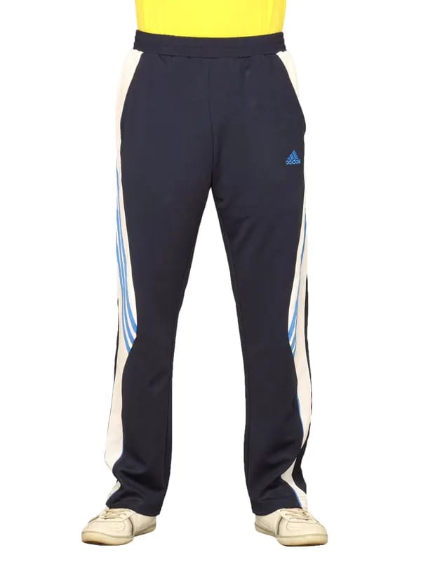 ADIDAS Men's Navy Blue White Track Pant