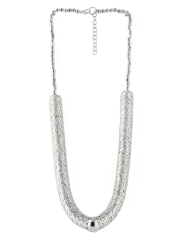 Pitaraa Silver Fish Scale Necklace