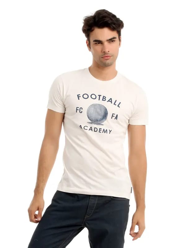 French Connection Men White Printed T-shirt