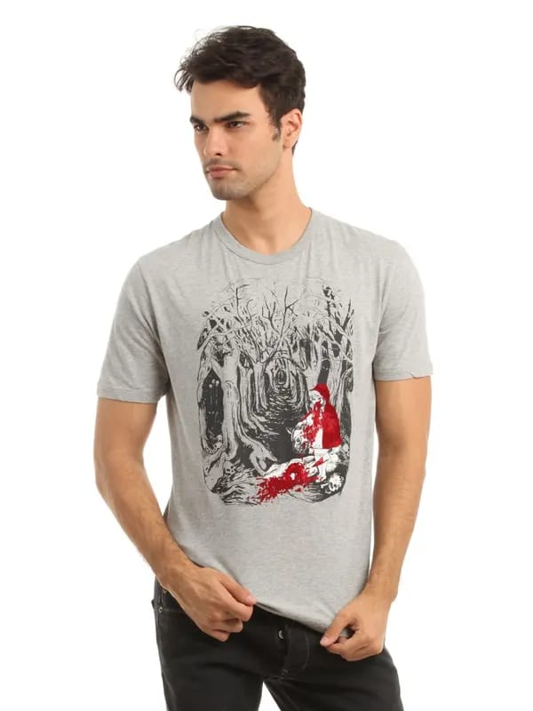 French Connection Men Grey Printed T-shirt
