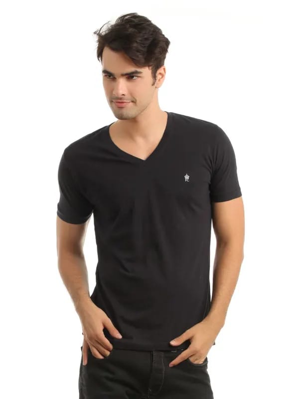 French Connection Men Black T-shirt