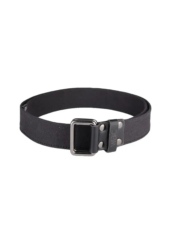 Wrangler Men Black Square Ring Canvas Belt