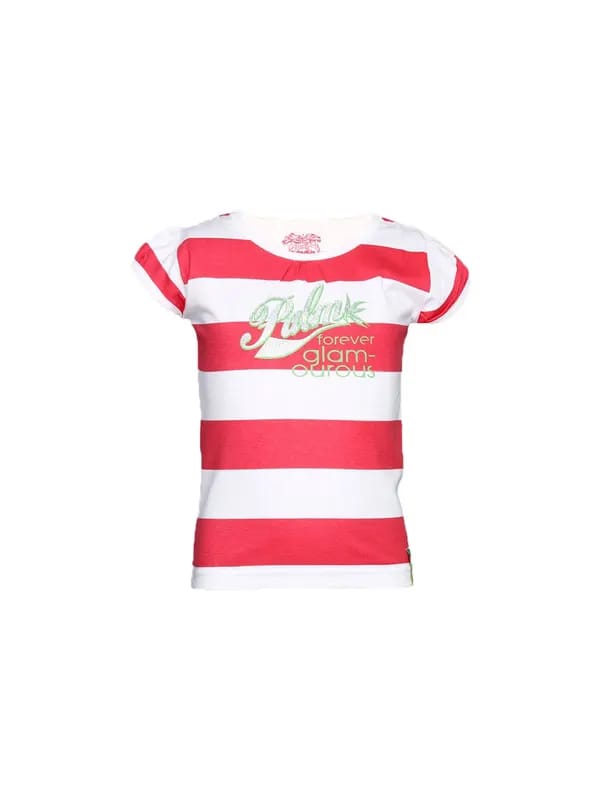 Palm Tree Girl's Lions White Pink Kidswear