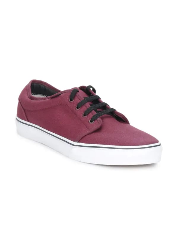 Vans Men Maroon Vulcanized Canvas Shoes