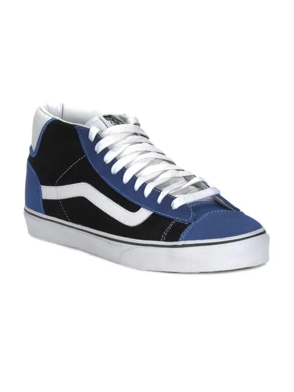 Vans Men Black & Blue Mid Skool Shoes