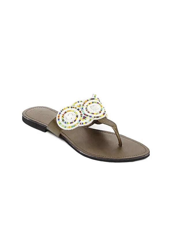 Catwalk Women White Beaded Flats
