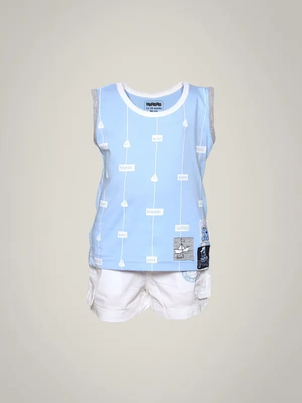 Gini and Jony Boy's Karsen Blue White Kidswear