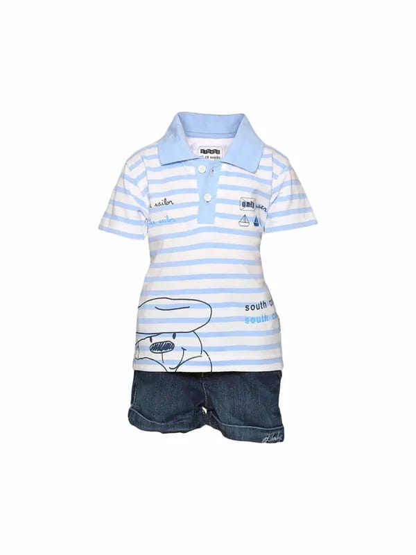 Gini and Jony Boy's Karl Blue White Kidswear