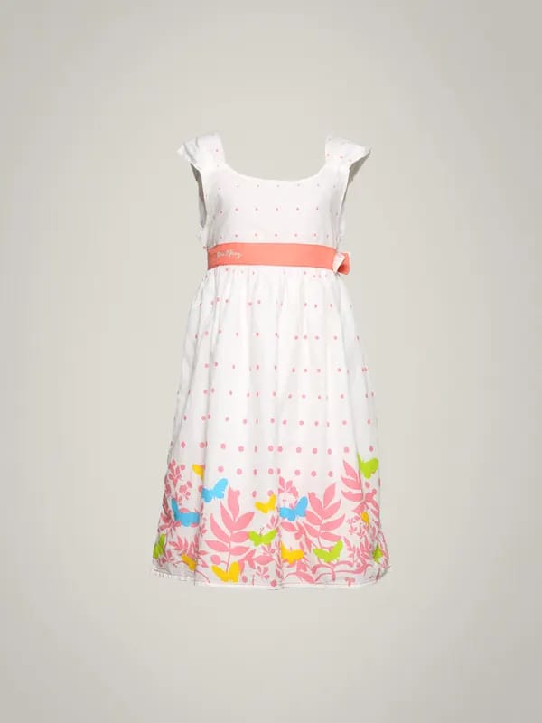 Gini and Jony Girl's Sara Off White Polka Dot Kidswear
