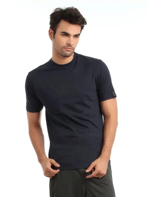 Hanes Men Navy Blue T-shirt