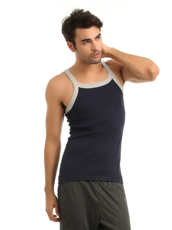 Hanes Men Navy Blue Innerwear Vest