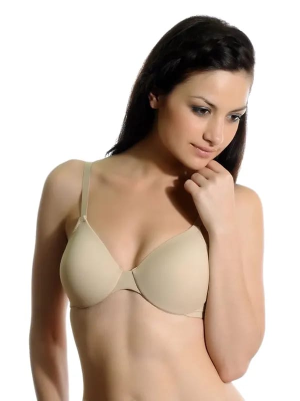Hanes Women Beige Concealing Petals Underwire Moulded Bra