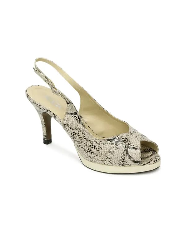 Rocia Women Beige Leopard Print Heels