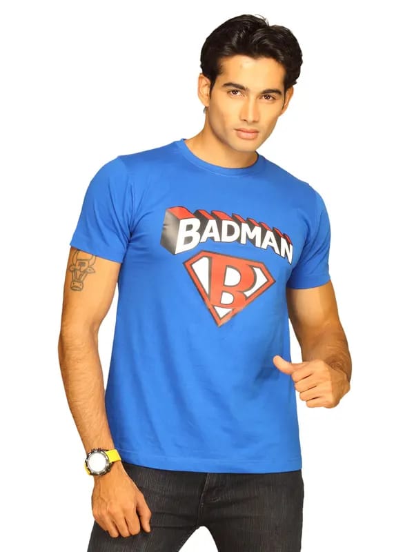 Inkfruit Men's Bad Man Blue T-Shirt