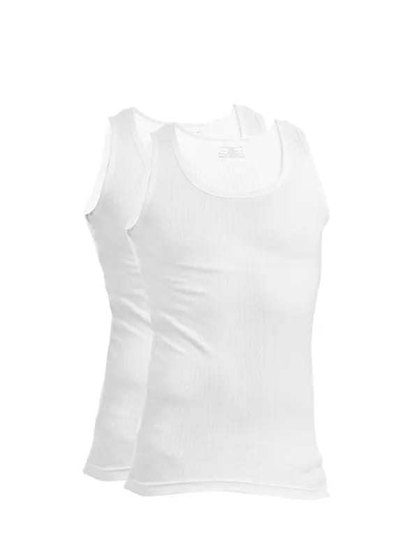 Chromozome Men White Pack of 2 Innervests