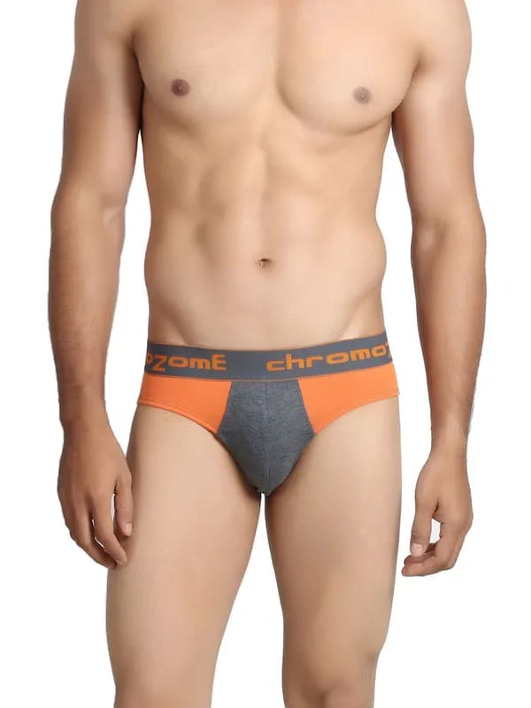 Chromozome Men Charcoal Melange Briefs