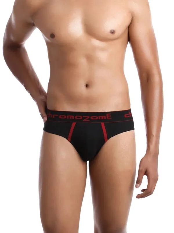 Chromozome Men Black & Red Briefs