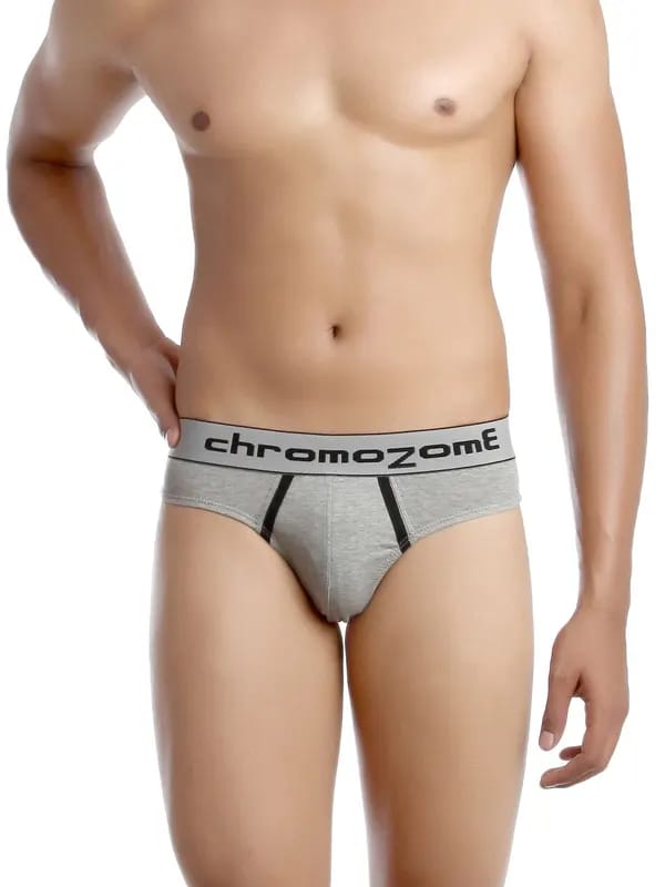 Chromozome Men Grey & Black Briefs