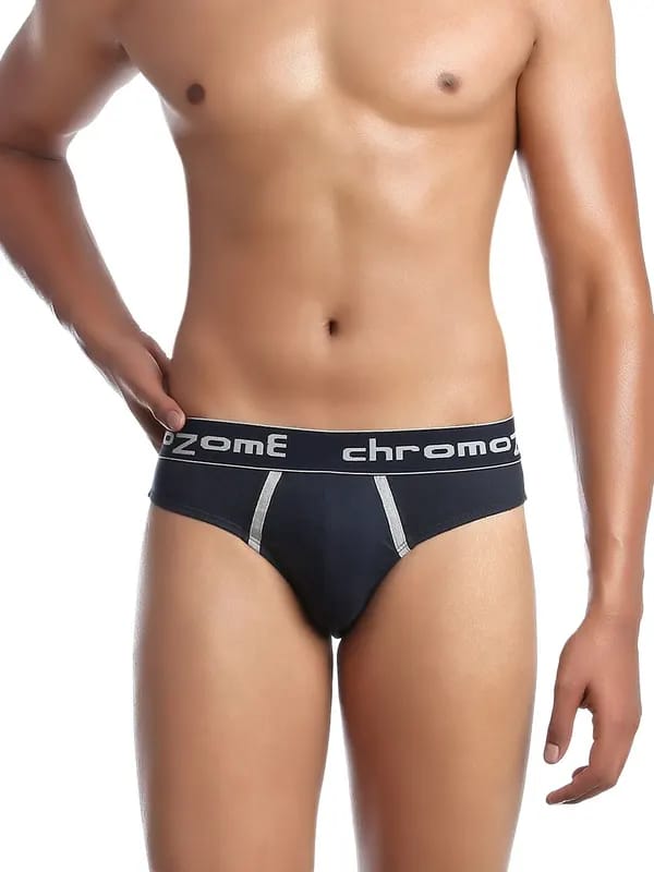 Chromozome Men Navy Blue & Grey Briefs
