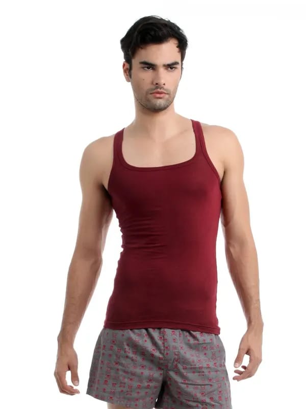 Chromozome Men Maroon Innerwear Vest
