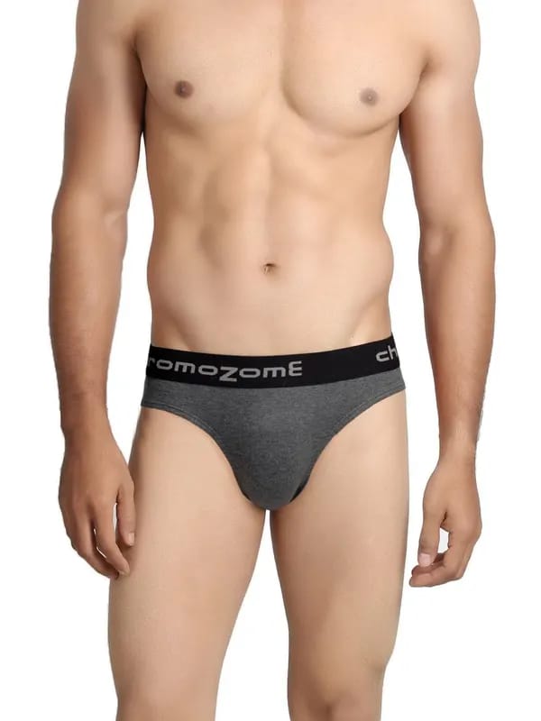 Chromozome Men Charcoal Briefs
