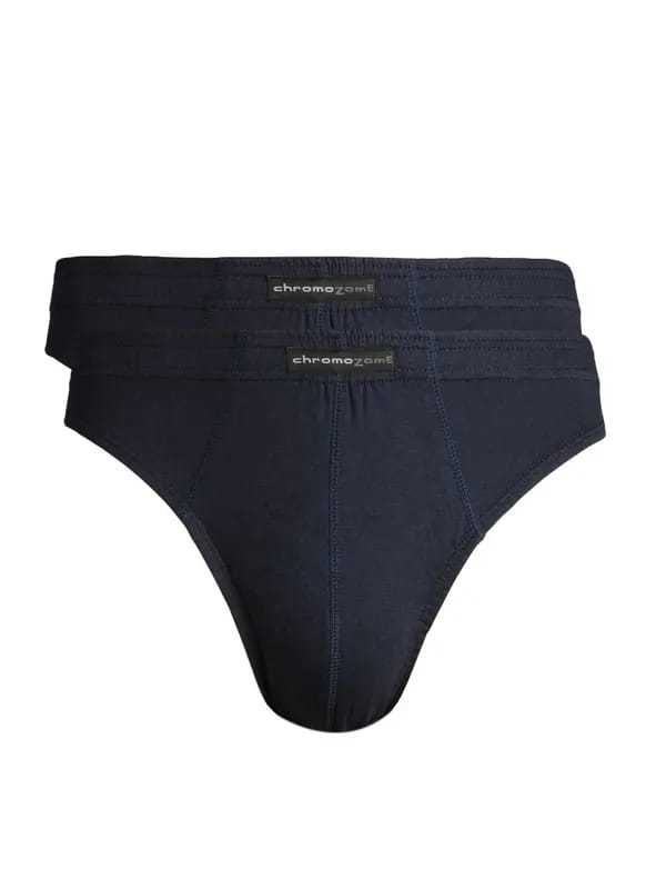 Chromozome Men Navy Blue Pack of 2 Briefs